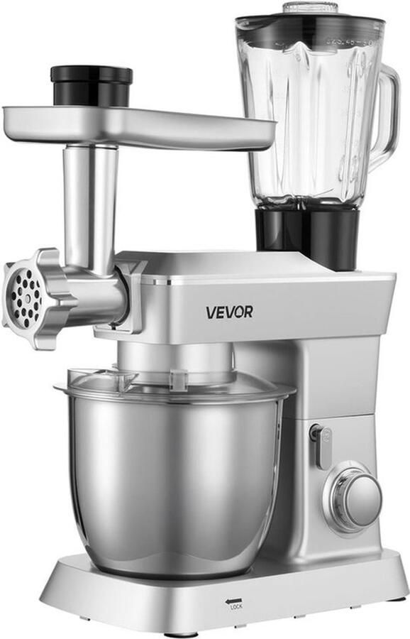Corenia Elektrische Keukenmachine – Foodprocessor – Mixer – Blender – Deegkneder – 1300 W Motor – 4 3 L Roestvrijstalen Mengkom