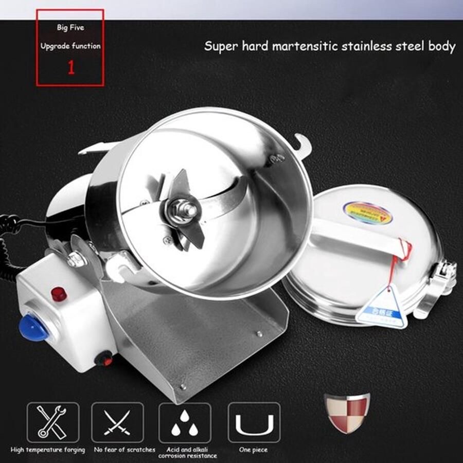 Corenia Elektrische Koffie- En Kruidenmolen – Koffiemolen – Kruidenmolen – Notenmaler – Maalmachine – Roestvrijstalen Design – Instelbare Maalgraad