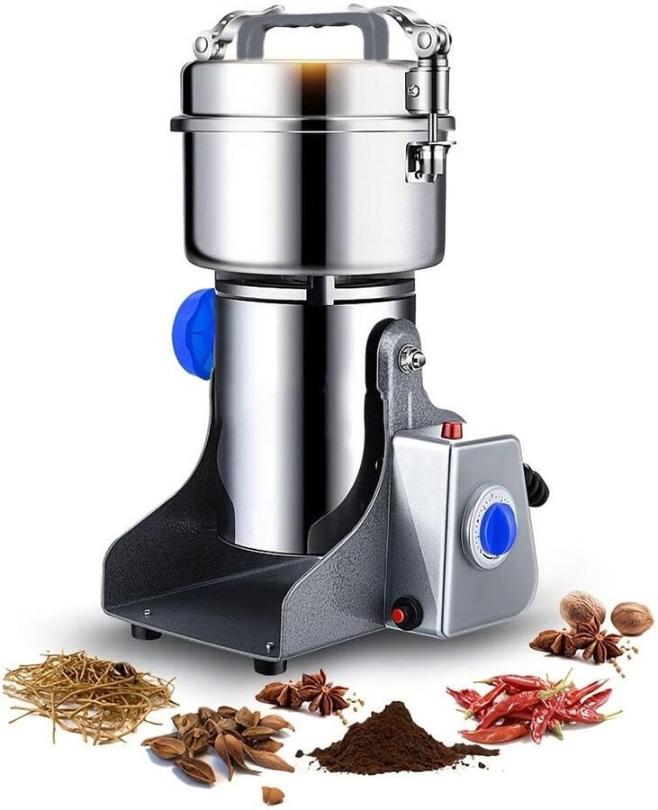 Corenia Elektrische Koffie- En Kruidenmolen – Koffiemolen – Kruidenmolen – Notenmaler – Maalmachine – Roestvrijstalen Design – Instelbare Maalgraad