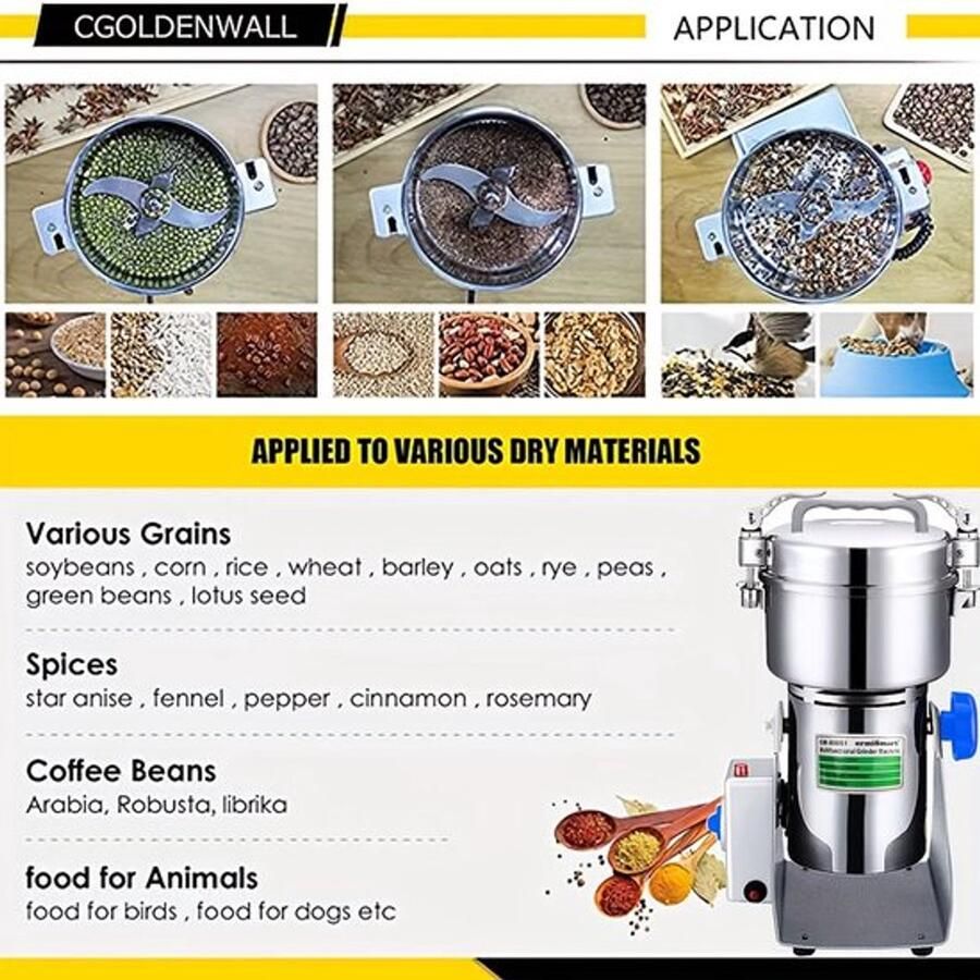 Corenia Elektrische Koffie- En Kruidenmolen – Koffiemolen – Kruidenmolen – Notenmaler – Maalmachine – Roestvrijstalen Design – Instelbare Maalgraad