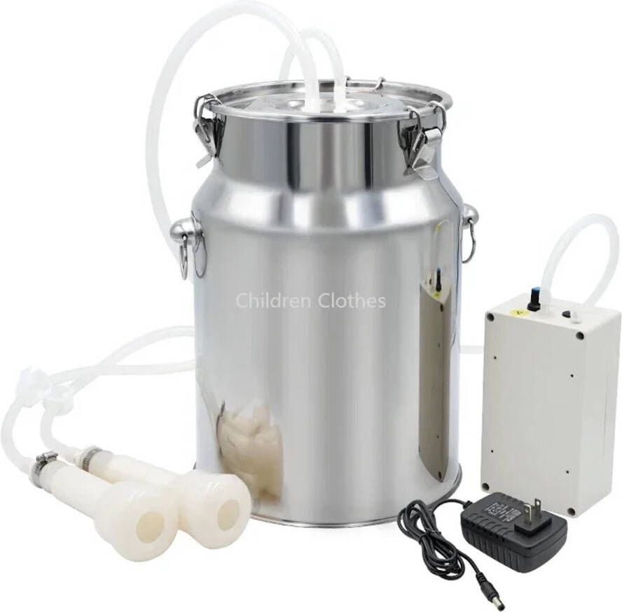 Corenia Elektrische Melkmachine – Melkmachine Koeien – Geiten Melkapparaat – Melkrobot – Melksysteem – RVS Melkbeker 10 Liter – Instelbare Zuigkracht