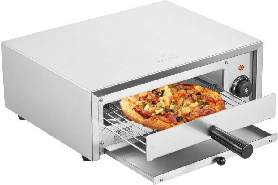 Corenia Elektrische Pizza Oven – Pizza Oven – Pizza Maker – Pizza Oven Countertop – Compact Pizza Oven – 1500W Vermogen – Roestvrij Staal & Uitneembaar Kruimelrooster