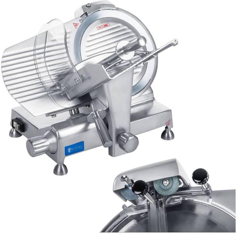 Corenia Elektrische Snijmachine – Vleeswaren Snijder – Kaassnijder – Deli Snijder – Professionele Snijder – 250 mm Mes – Instelbare Snijdikte Tot 12 mm