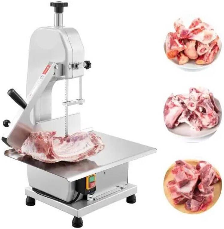 Corenia Elektrische Vleesbandschijfzaag – Vleeszaagmachine – Bottenzaag – Vleesbandzaag – Bevroren Vleeszaag – 1100W Motor – Verstelbare Werktafel