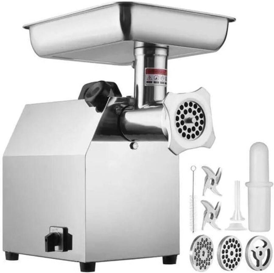 Corenia Elektrische Vleesmaler – Vleeshacker – Gehaktmolen – Worstmaker – 1100W Motor – RVS Constructie