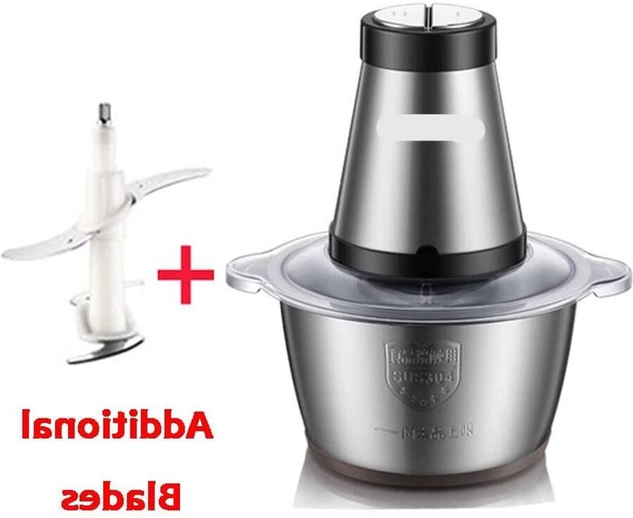Corenia Elektrische Vleesmolen 500W Foodprocessor Hakmolen 2L RVS Keukenmachine 2 Snelheden voor Vlees Noten en Groenten Eenvoudig Schoon te Maken Standaard Extra Mes