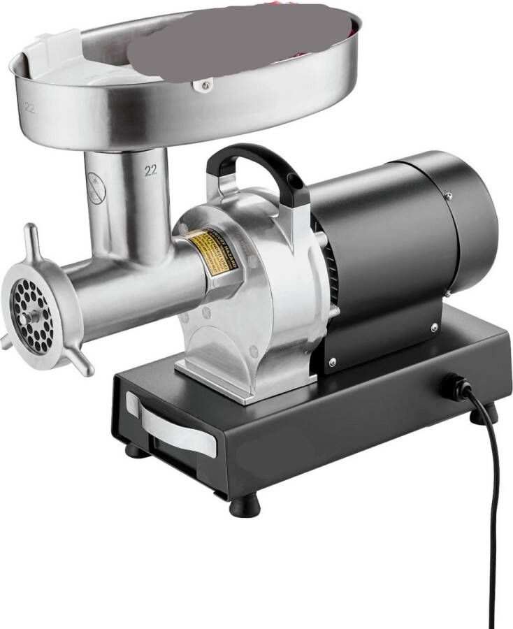 Corenia Elektrische Vleesmolen – Vleesmolen – Worstmaker – Keukenmachine – 600W Motor – Roestvrij Staal 14 Pond 22 Maat