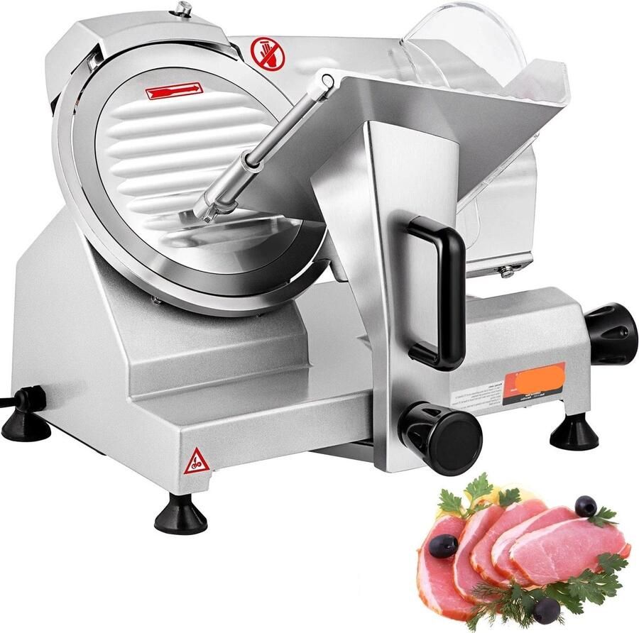 Corenia Elektrische Vleessnijder – Vlees Snijmachine – Kaassnijder – Broodsnijmachine – Groentesnijder – 200W Motor – 8 Inch Carbonstalen Mes – Instelbare Dikte