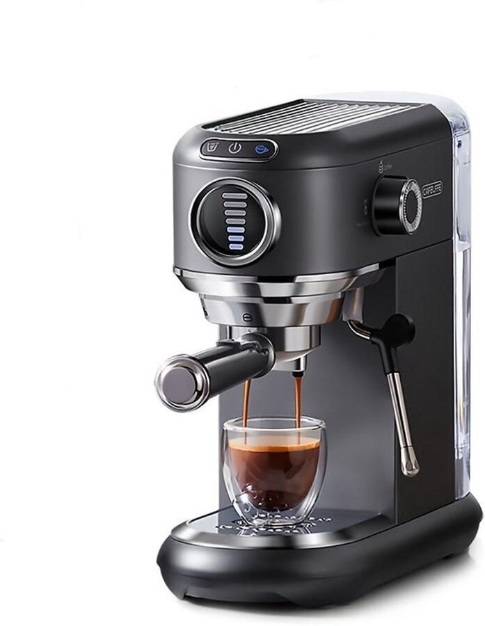 Corenia Espressomachine – Koffiemachine – Latte Maker – Cappuccinomachine – Halfautomaat – Roestvrij Stalen Behuizing – 7-instelbare Watervolume Controle