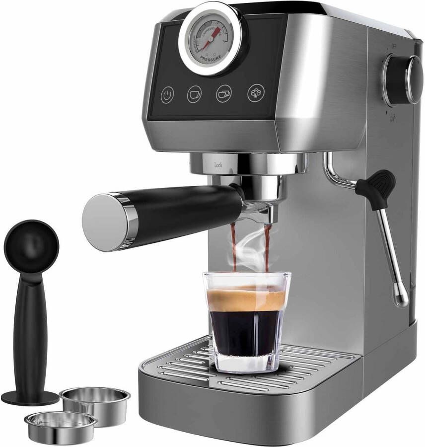 Corenia Espressomachine – Koffiezetapparaat – Cappuccinomachines – Melkopschuimer – Barista Machine – 20 Bar Pomp – 1350W Snel Opwarmen