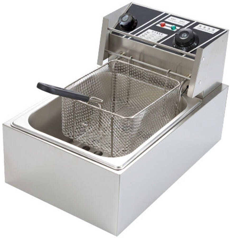 Corenia Friteuse – Frituurpan – Elektrische Friteuse – Diepfriteuse – Keukenapparaat – 6 Liter Inhoud – Roestvrij Staal – Energiezuinig