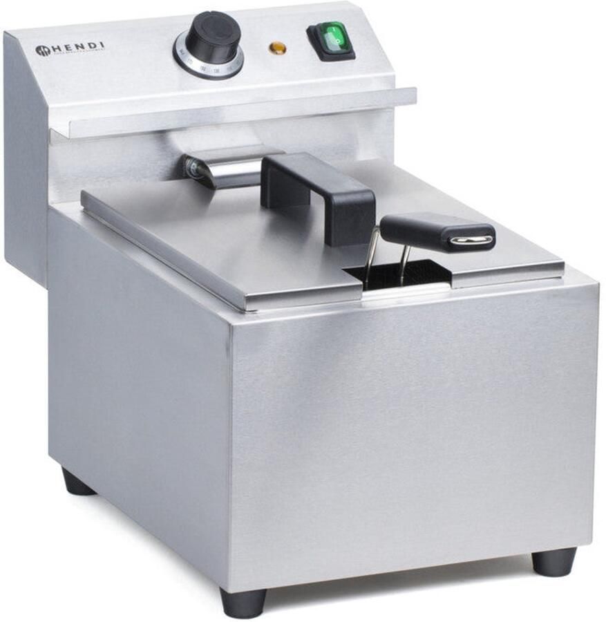 Corenia Friteuse – Frituurpan – Horecafriteuse – Koude Zone Friteuse – Professionele Friteuse – 8 Liter Inhoud – 3500 Watt Vermogen