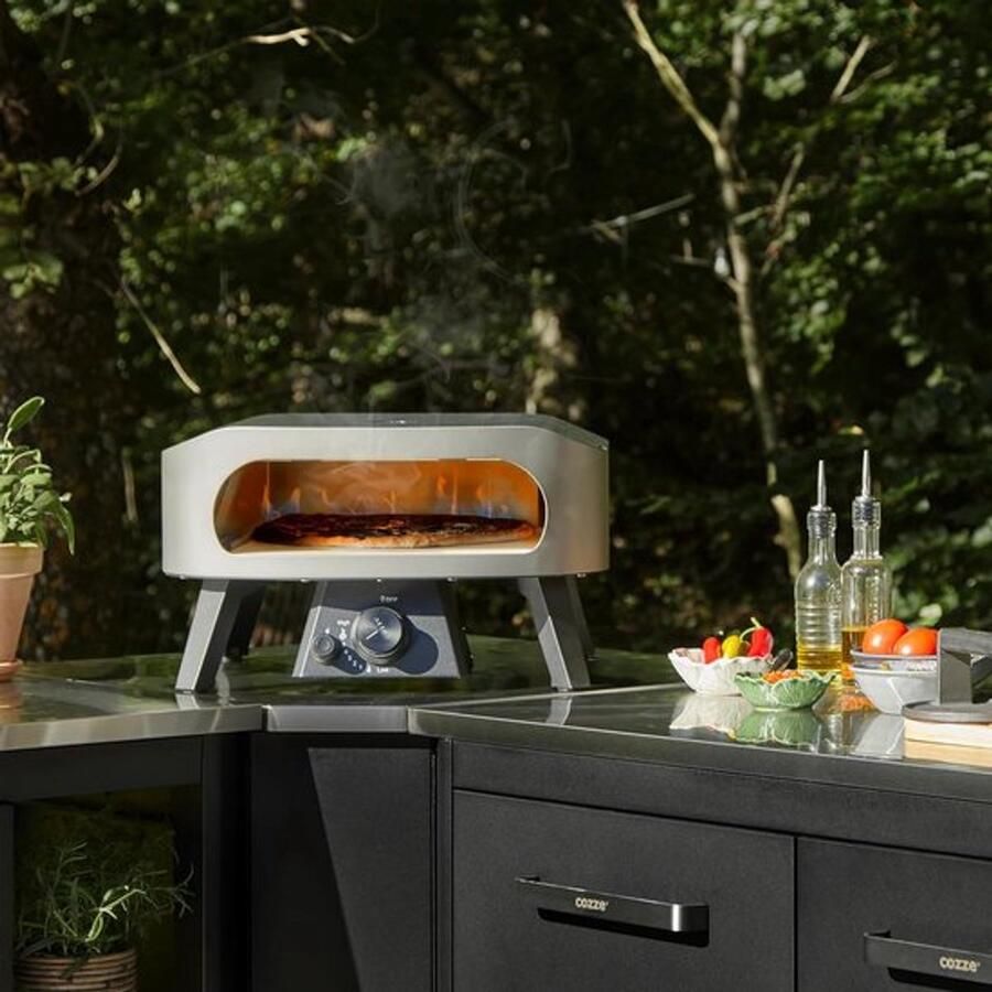 Corenia Gaspizzaoven – Pizza Oven – Pizza Grill – Outdoor Oven – Houtoven – Cordierite Pizzasteen 34 5x34 5 cm – 6 0 kW Gasbrander & Automatische Ontsteking