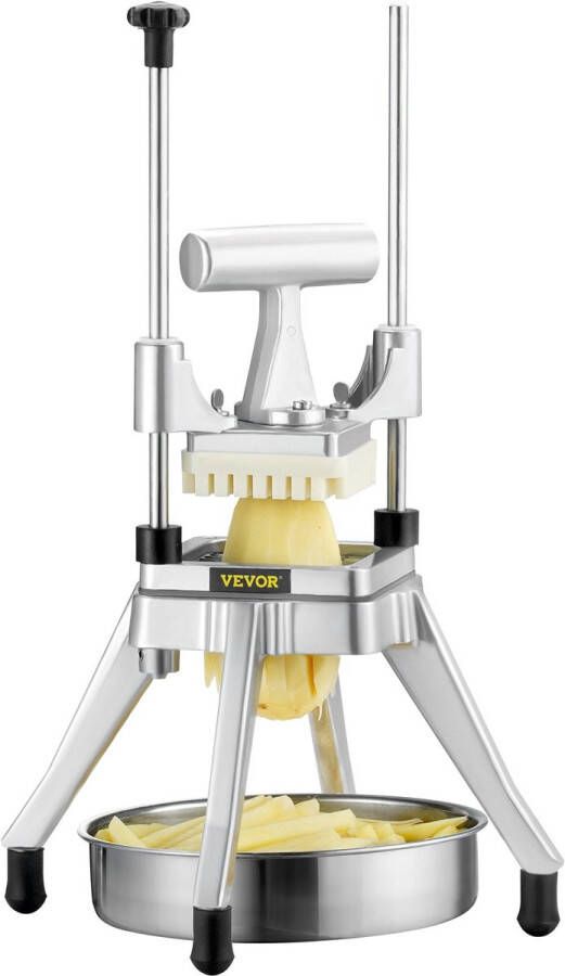 Corenia Groentesnijder – Keukensnijder – Mandoline – Uiensnijder – Fruitsnijder – Roestvrij Staal & Aluminium – 4 Verwisselbare Messen met 6-Partjes Snijfunctie