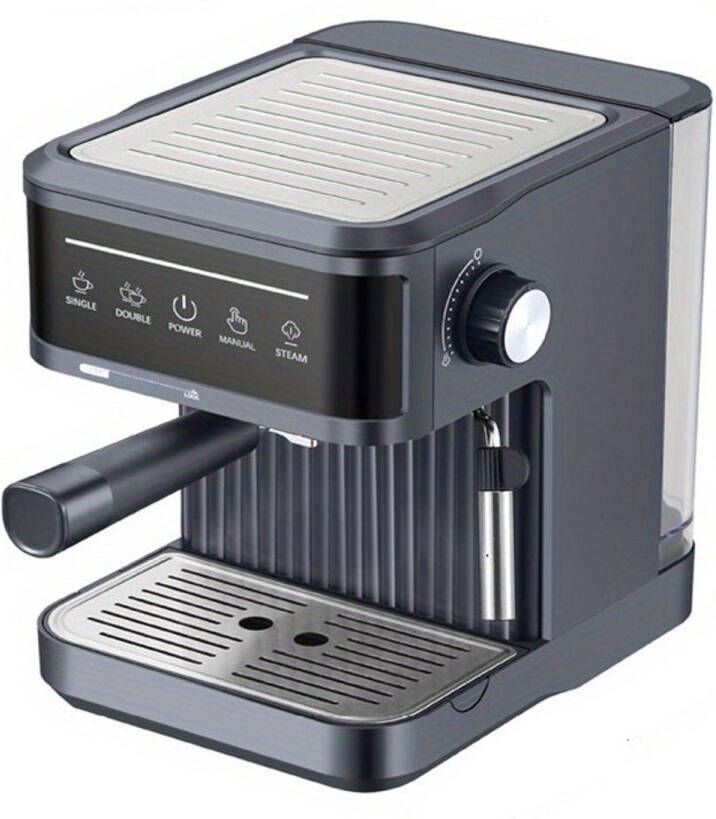 Corenia Halfautomatische espressomachine – espressoapparaat – koffiemachine – latte maker – cappuccino machine – 20 bar pompdruk – 1 8L waterreservoir – Zwart