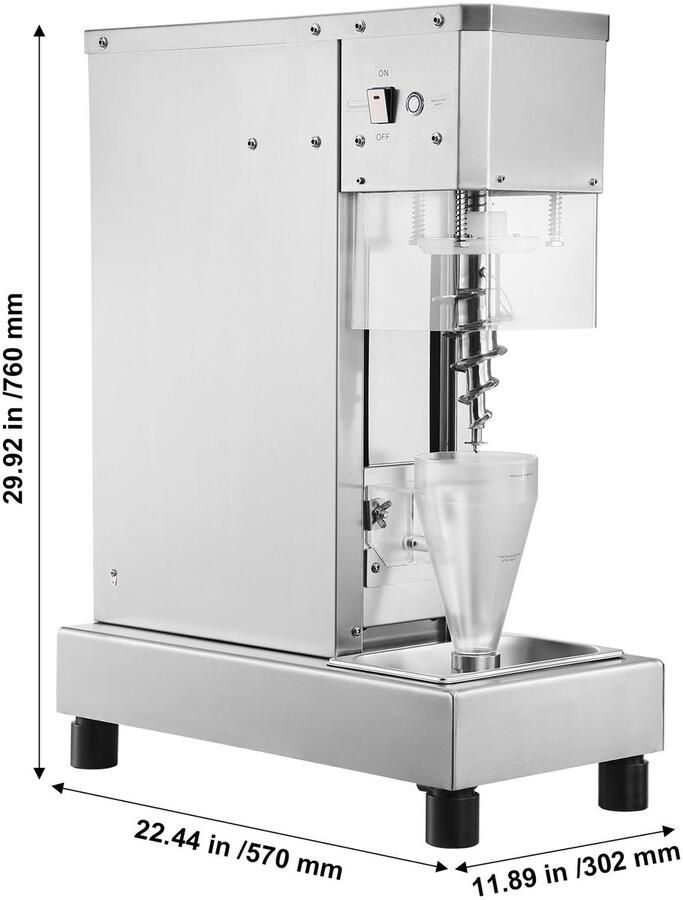 Corenia IJsblender – Milkshakemixer – Smoothiemaker – IJsjesmaker – Frozen Yogurt Mixer – Roestvrij Staal 304 – 750W Motor – 2 x 5 Liter Mengbekers