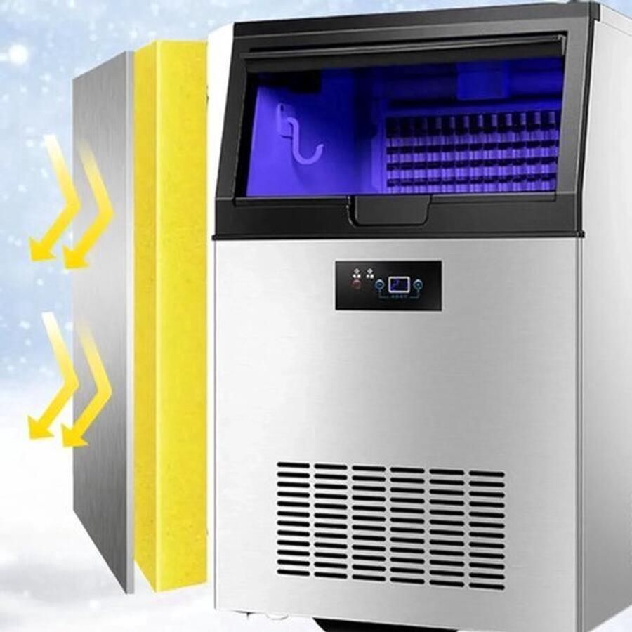 Corenia IJsblokjesmachine – IJsblokjesmaker – Automatische IJsblokjesmachine – Compacte IJsmachine – 60 Kg Per 24 Uur – Instelbare Ijsdikte – Waterfilter Met LED-Verlichting - Foto 2