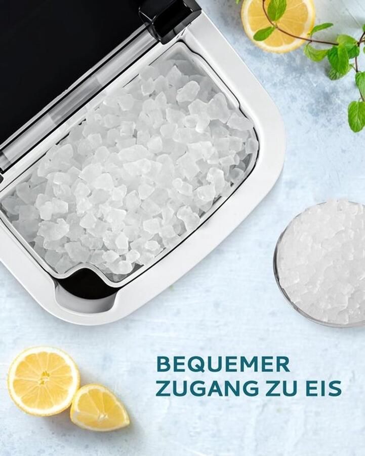 Corenia IJsblokjesmachine – IJsblokjesmaker – Crushed Ice Machine – Nuggets IJsmachine – Tafelijsblokjesmachine – 15 kg 24 uur ie – Automatische Reiniging & Infraroodsensor
