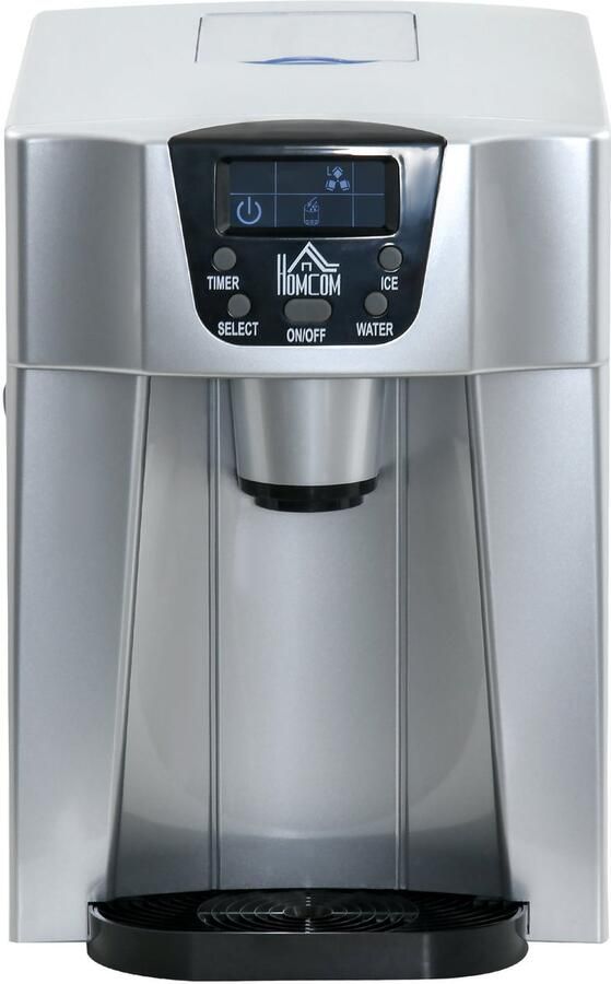 Corenia IJsblokjesmachine – IJsblokjesmaker – Icecube Maker – IJsblokjes apparaat – IJsblokjes machine – Compact Zilverkleurig Ontwerp – Zelfreinigend Systeem & 1 2L Waterreservoir