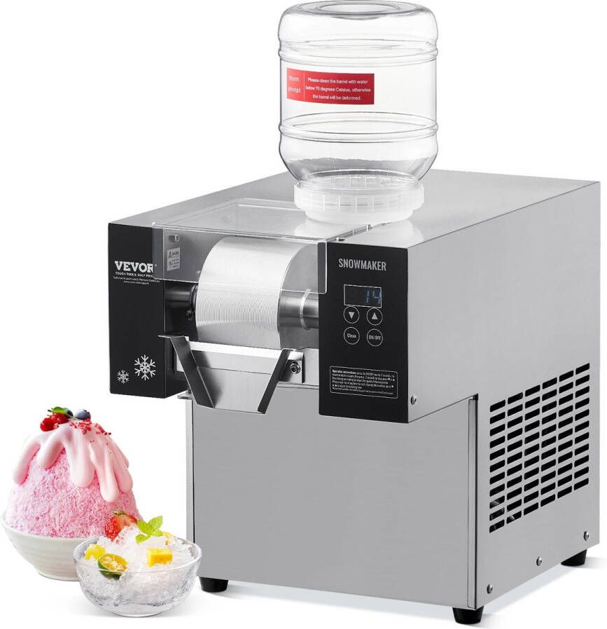 Corenia IJsblokjesmachine – IJsblokjesmaker – IJsblokjesmachine Sneeuwvlok – Ice Maker – RVS – 80 kg 24 uur – Snelle Koeling