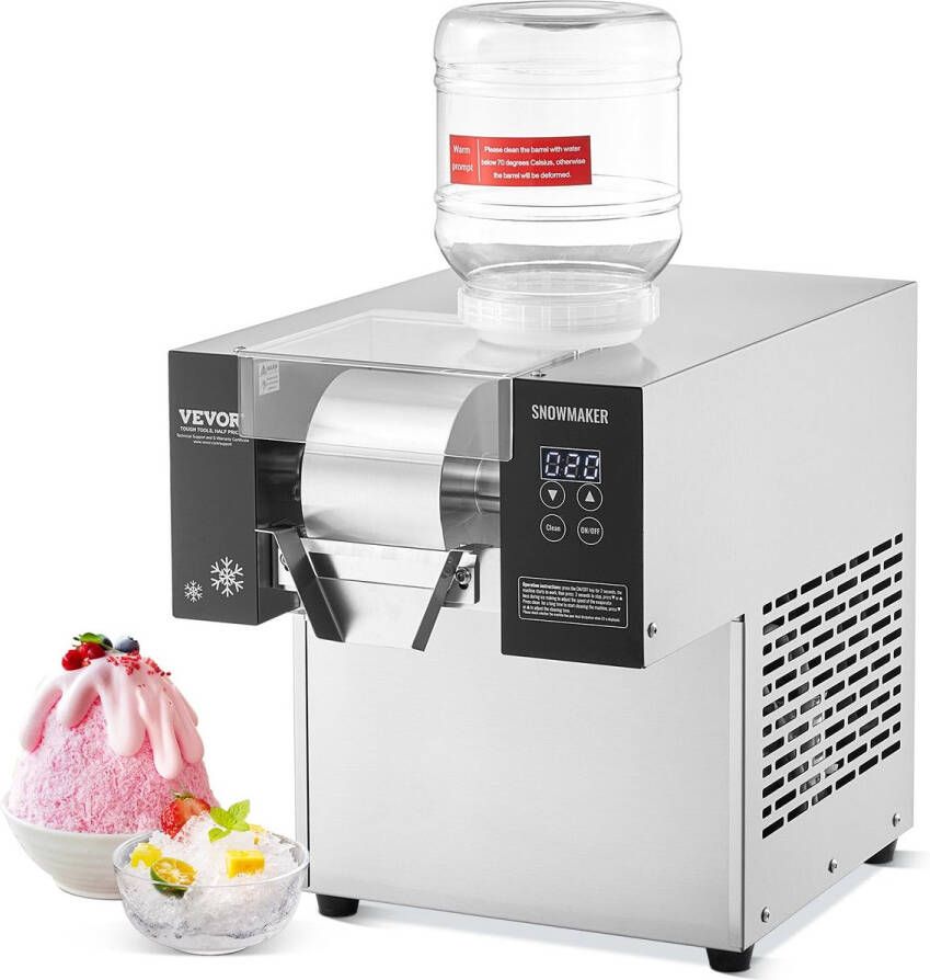 Corenia IJsblokjesmachine – IJsblokjesmaker – Ijsklontjesmachine – Ice Maker – Snowflake Machine – 125 kg 24u Capaciteit – Roestvrij Staal Zilver