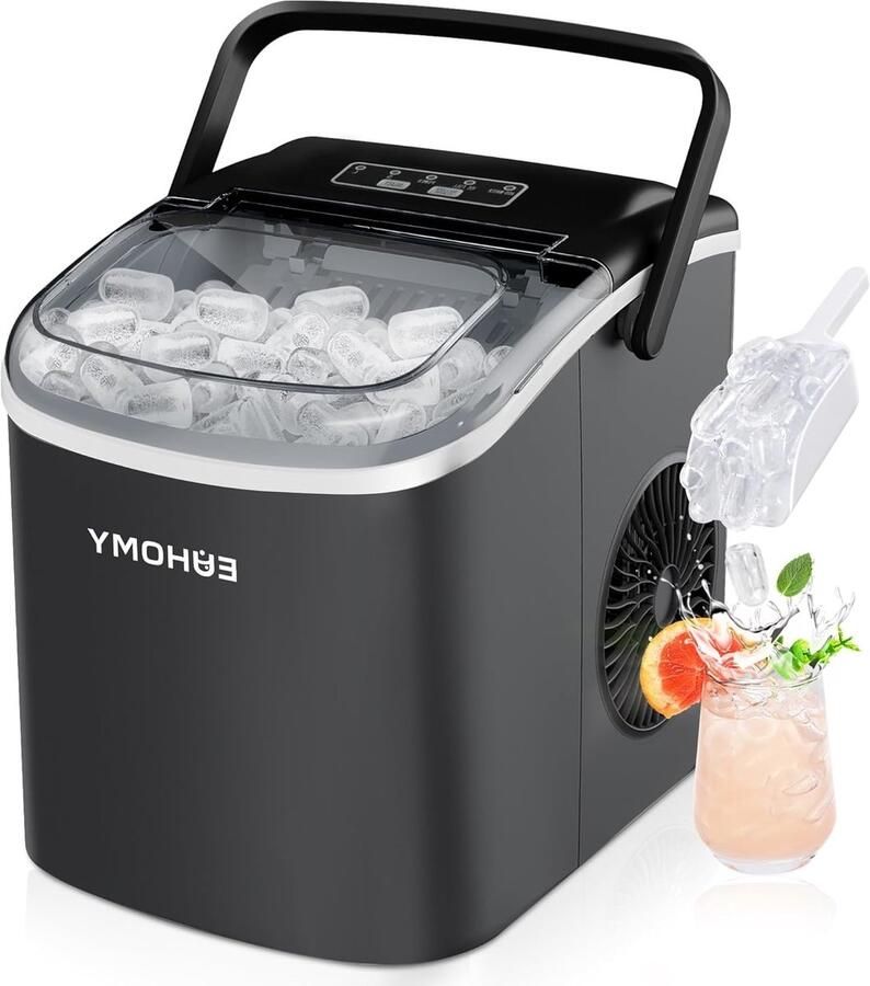 Corenia IJsblokjesmachine – Ijsmaker – IJsblokjesmaker – IJsmachine – IJsblokjesapparaat – Compact & Draagbaar – Stil Onder 45 dB