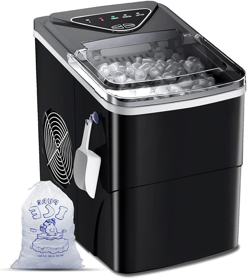 Corenia IJsblokjesmachine – IJsmaker – Ijsklontjesmachine – IJsblokjesmaker – IJsblokjesgenerator – Supersnel 9 IJsblokjes in 6 Minuten – Zelfreinigende Functie