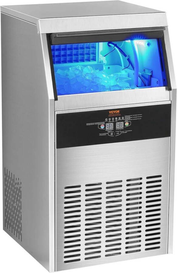 Corenia IJsblokjesmaker – Ijsmachine – Ijsblokjesapparaat – IJsblokjesmaker Voor Thuis – 36 Kg Dag – RVS Ontwerp – Stil Met Waterfilter