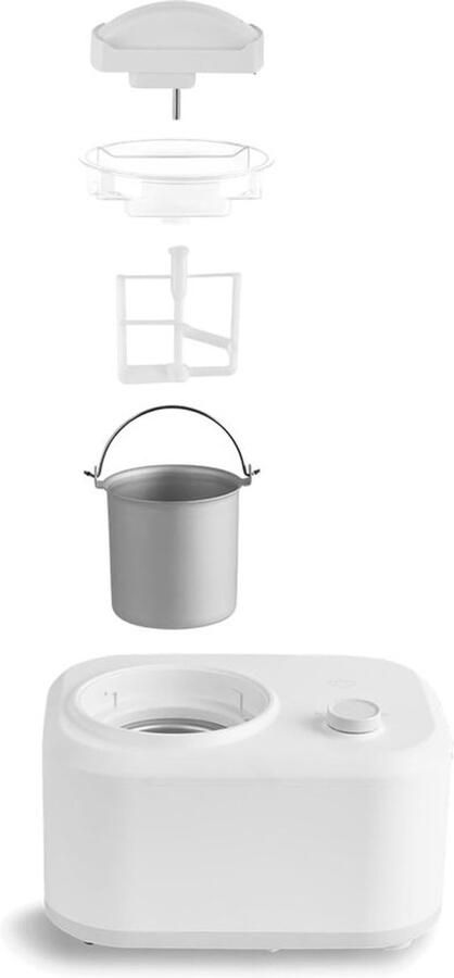 Corenia IJsmachine – IJsbereider – Sorbetmaker – Frozen Yogurt Maker – IJscrusher – Compact 1 Liter – Zelfkoelende Compressor 100W