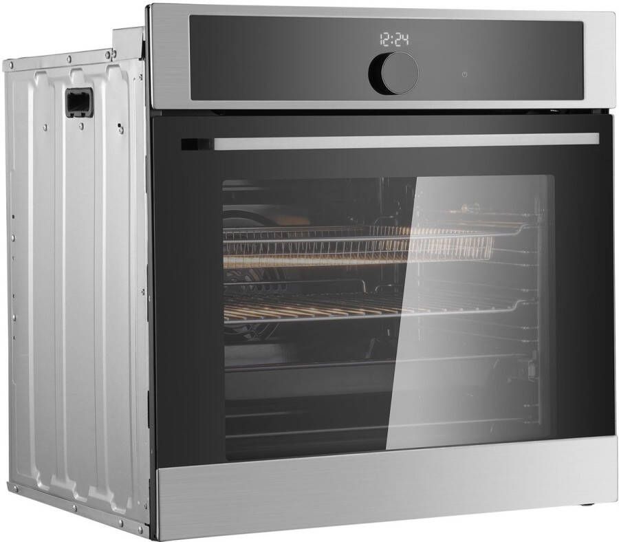 Corenia Inbouwoven – Elektrische Oven – Muuroven – Bakoven – Conventionele Oven – 76 Liter Inhoud – 16 Functies & Pyrolytische Zelfreiniging