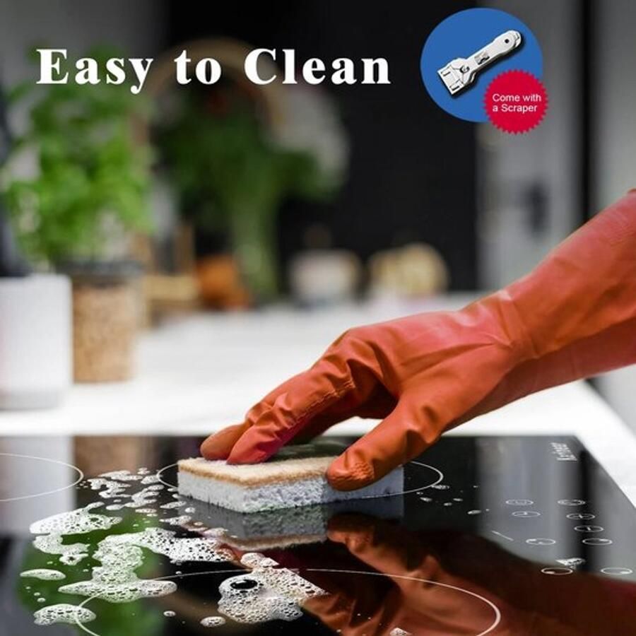 Corenia Inductie kookplaat Induction Hob Induction Cook Top Inductie Fornuis Elektrische Brander 4 branders met stekker Touch Control Timer Safety Lock 3500W Zwart