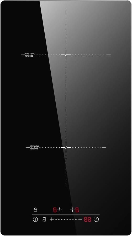 Corenia Inductiekookplaat – Elektrische Kookplaat – Mobiel Fornuis – Inductievuur – Draagbare Kookplaat – 2 Kookzones 1500W & 2000W – Kinderslot en Timer – Touch Control – Zwart Kristalglas – 9 Vermogensstanden
