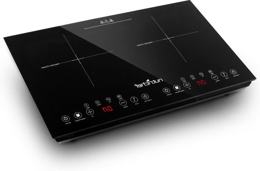 Corenia Inductiekookplaat – Elektrische Kookplaat – Vrijstaande Kookplaat – Draagbare Kookplaat – 2 Kookzones – Keramisch Glas – Kinderslot Veiligheid – 230V Aansluiting