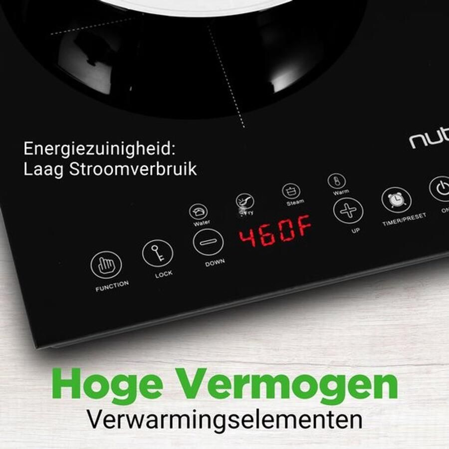 Corenia Inductiekookplaat – Elektrische Kookplaat – Vrijstaande Kookplaat – Draagbare Kookplaat – 2 Kookzones – Keramisch Glas – Kinderslot Veiligheid – 230V Aansluiting