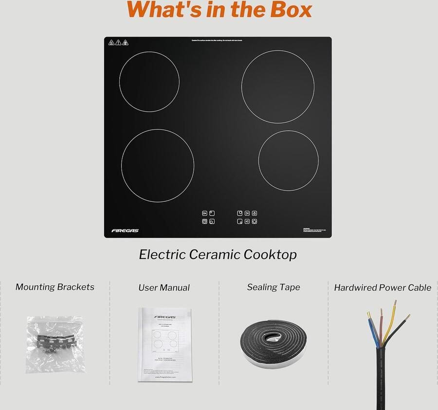 Corenia Keramische Kookplaat – Inbouwfornuis – Inbouw Kookplaat – Glaskeramische Kookplaat – Elektrische Kookplaat – 59 cm – 4 Kookzones – 6000 W Vermogen – 9 Warmtestanden – Touch Bedieningspaneel – Timer – Kinderbeveiliging – Geschikt Voor Alle Pannen