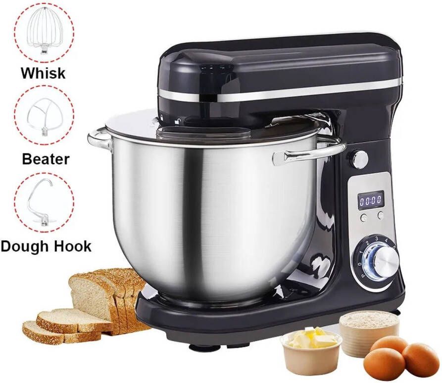 Corenia Keukenmachine Bosch Met 6L RVS Kom Foodmixer Met 1200W Krachtige Motor