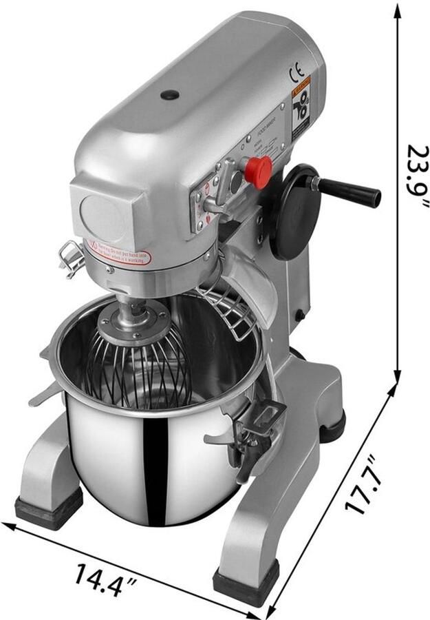 Corenia Keukenmixer – Elektrische Mixer – Deegkneder – Mixervoet – 10 Liter Kom – 450 Watt – 3 Snelheden