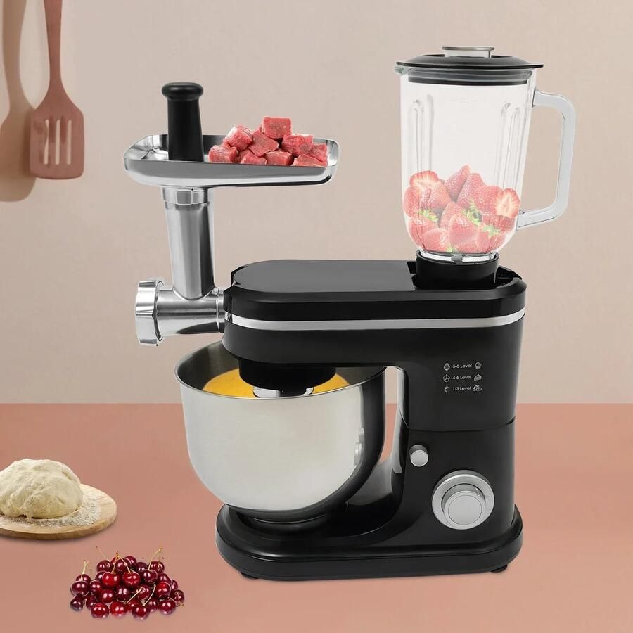 Corenia Keukenmixer – Keukenmachine – Mengmachine – Mixer – Deegmixer – Zwart – 700W Motor – 6 Liter Mengkom