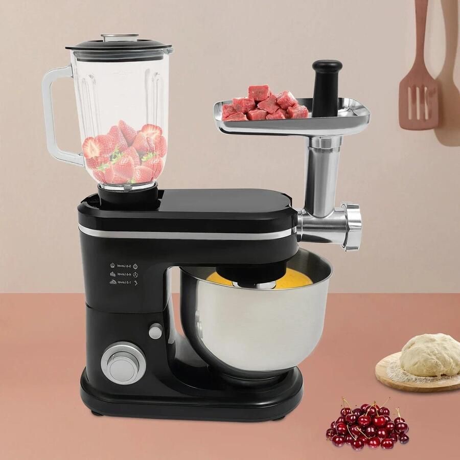 Corenia Keukenmixer – Keukenmachine – Mengmachine – Mixer – Deegmixer – Zwart – 700W Motor – 6 Liter Mengkom