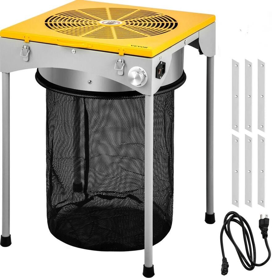 Corenia Knopschaar Trimmerkop Elektrische Snijmachine 18 Inch Hydroponische Elektrische Bladschaar 3 Snelheden 60W 6-Mes Tuingereedschap Zilver Geel