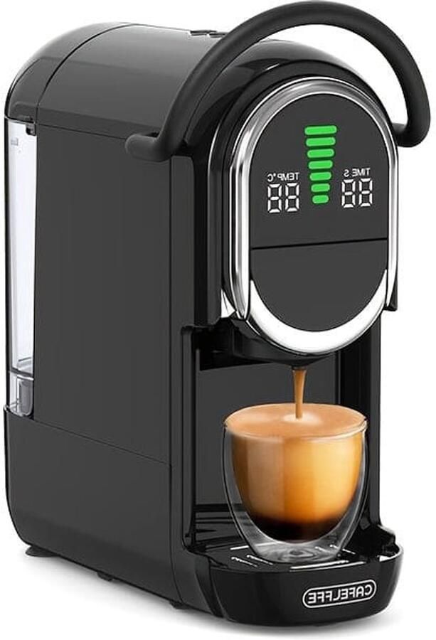 Corenia Koffiecupmachine – Capsulekoffiemachine – Espresso-apparaat – Koffiezetapparaat – Machine voor Koffiecapsules – 4-in-1 Compatibel met Capsules – 19 Bar Pomp met LCD Display