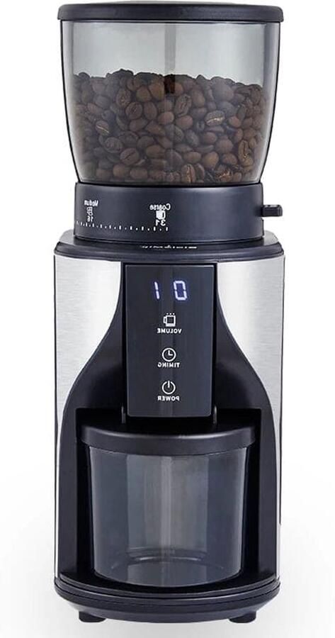 Corenia Koffiemolen – Koffiemolen Electrisch Automatische Koffiemolen – 31 Maalinstellingen – 300W with Timerfunctie – Espressomolen – Precisie Koffiemolen