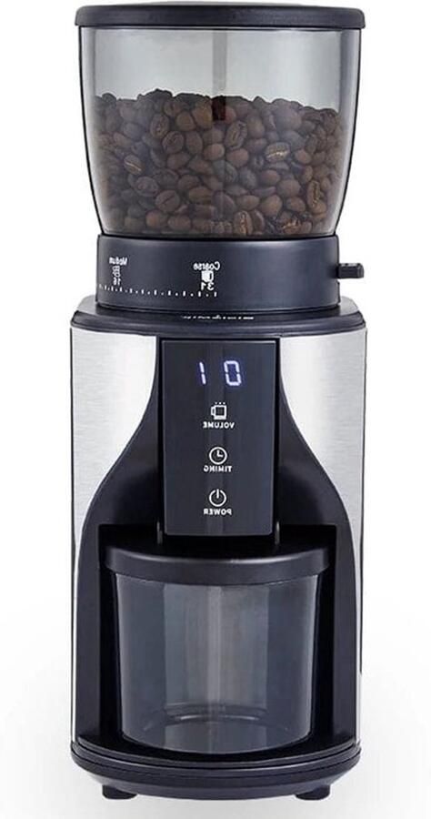 Corenia Koffiemolen – Koffiemolen Electrisch Automatische Koffiemolen – 31 Maalinstellingen – 300W with Timerfunctie – Espressomolen – Precisie Koffiemolen