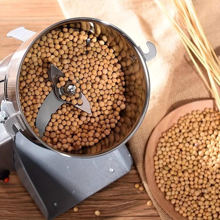 Corenia Korenmolen – Koffiemolen – Kruidenmolen – Meelmolen – Roestvrij Staal – 1400W Motor – 800 Gram Inhoud