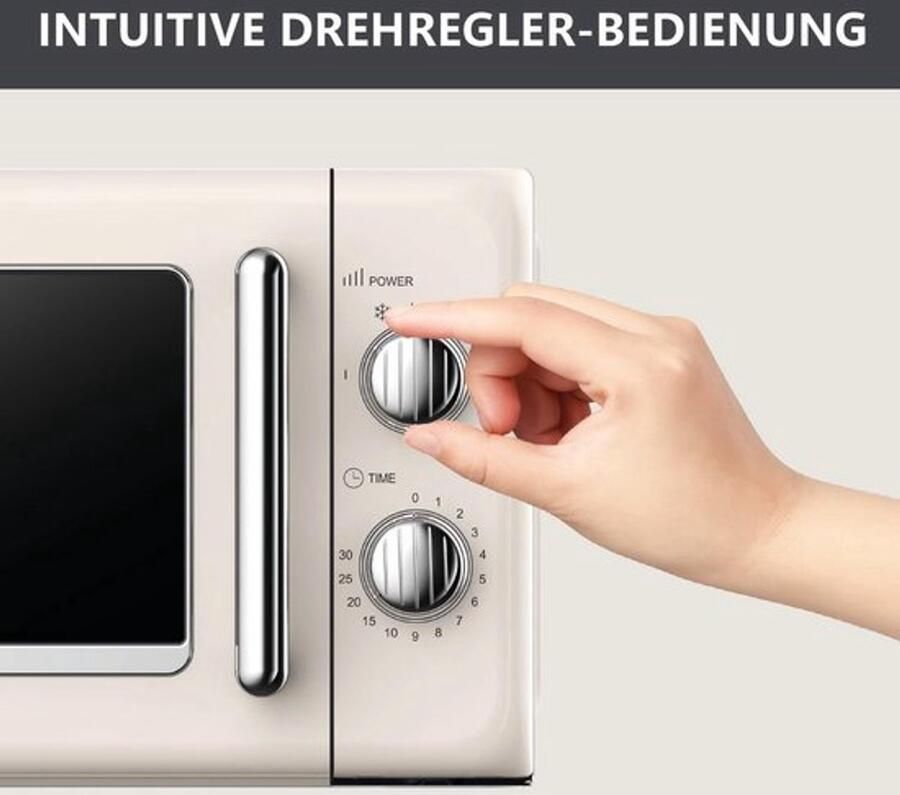 Corenia Magnetron – Retro Magnetron – Microwavemagnetron – Keukenmagneetoven – Mini Magnetron – 20 Liter Inhoud – 700 Watt Vermogen
