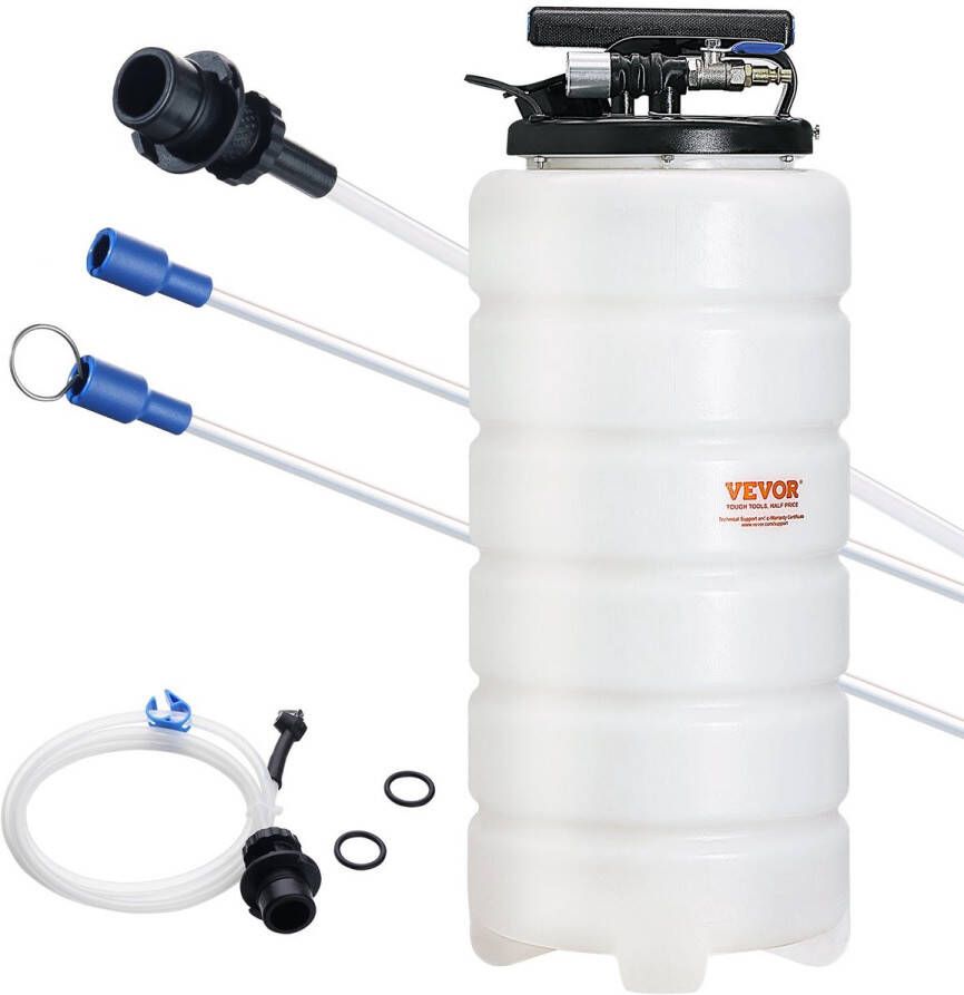 Corenia Olieafzuiger – Olie-extractor – Vloeistofafzuiger – Oliepomp – Oliewisselpomp – 15 Liter Tank – Pneumatisch en Handmatig