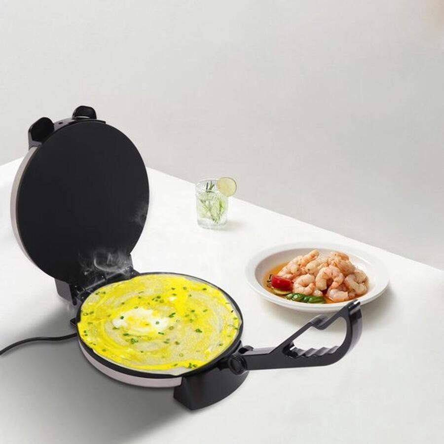 Corenia Pannenkoeken Maker Roti Maker Elektrische Chapati Maker RVS Persmachine Voor Indiase Stijl Chapati Tortilla Roti