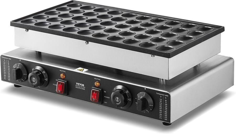 Corenia Pannenkoekenmaker – Crêpemaker – Mini Pancakemaker – Snackmaker – Roestvrij Staal – 50 Mini Pannenkoekjes – 1700W Hoog Vermogen