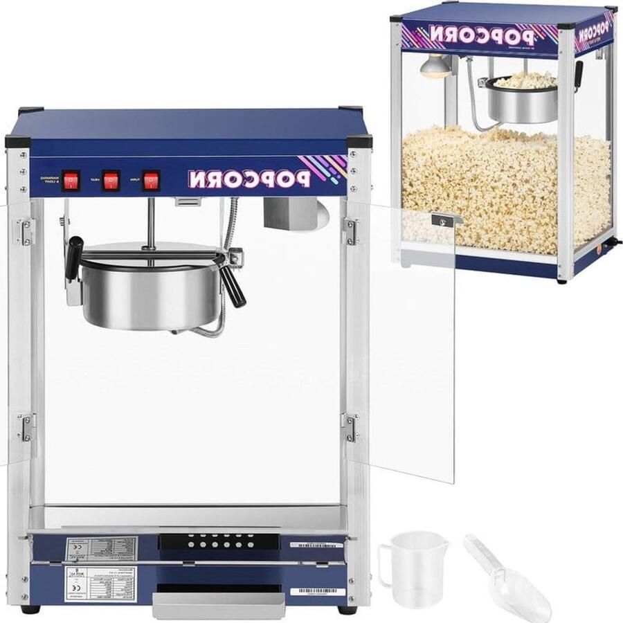 Corenia Popcornmachine – Popcornmaker – Popcornmachine Hete Lucht – Popcornpan – Popcorn Popper – 1350W Vermogen – Teflon Gecoate Pan 1350 ml
