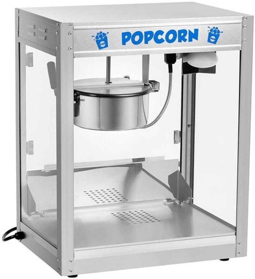 Corenia Popcornmachine – Popcornmaker – Snackmachine – Pofmaïs Machine – Bioscoopmachine – 1350W Vermogen – RVS Behuizing & Automatisch Roersysteem